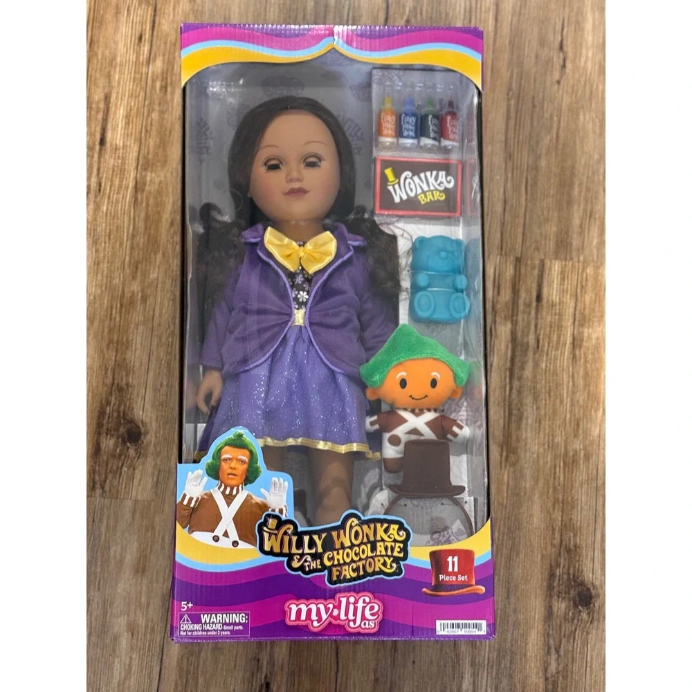 My Life As Willy Wonka 18'' Doll Brunette 11 Piece Set Collectible Golden Ticket